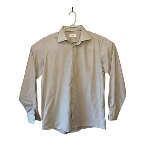 Eton Contemporary Fit Dress Shirt Geometric Print Button Down Size 17